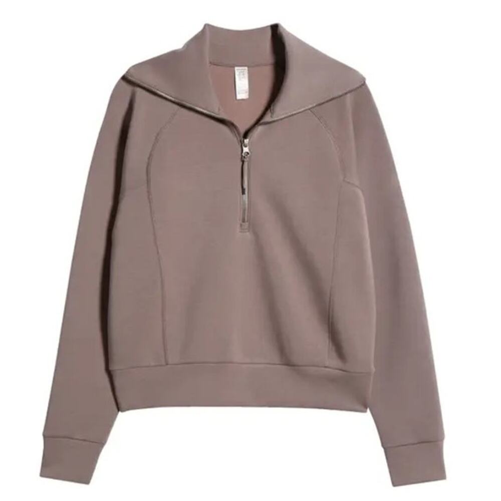 SPANX AirEssentials Half Zip Smoke M - Picture 2 of 6